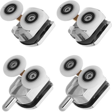 2 Sets Installation Adaptable Bathroom Durable Rollers Sliding Bottom (1/5)