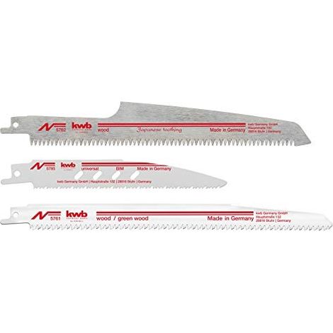 KWB BY EINHELL 49576105 JUEGO DE 3 HOJAS DE SIERRA ACCESORIOS SIERRA UNIVERSALES EN MADERA/METAL