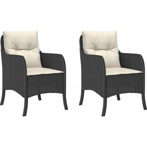 Maison Exclusive - Sillones de jardín con cojines 2 uds ratán sin