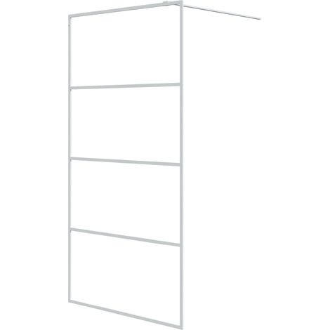 Maison Exclusive - Parete Doccia Walk in Bianca 100x195 cm Vetro Trasparente ESG