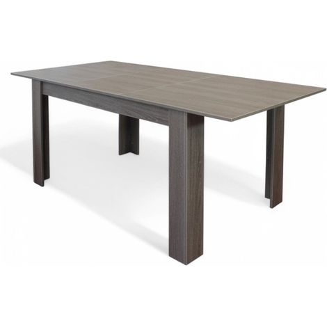 Tavolo allungabile in melamina taupe 90x140/190xH78 cm Temme