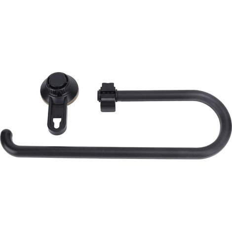 Porte-serviettes à ventouse pour salle de bain, multifonctionnel, sans perçage, étanche, noir (1/5)