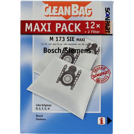 ScanPart Maxipack kompatibel mit Bosch/Siemens Typ D,E,F,G,H 2687438173 Staubsaugerbeutel (1/3)