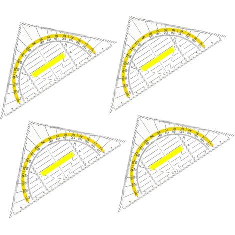 Règle triangulaire LALAFINA pour le quilting, rapporteur en (1/5)