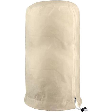Housse de protection contre le gel et le froid avec cordon de serrage pour arbre fruitier en pot-Beige 80cmx100cm (1/5)