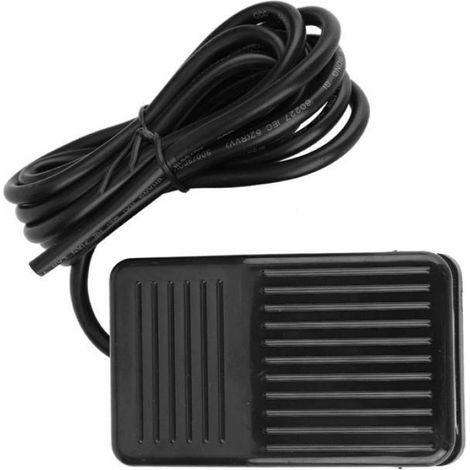 Interrupteur A Pedale - Plastique Noir - IP65 Etanche - 250 V AC 10 A - Pour Machines Industrielles Et Outils Electriques - 1 Unite (1/5)