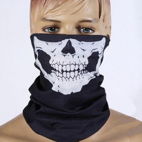 Bandeau multifonctionnel squelette demi-masque pour le cyclisme et la randonnée (1/5)