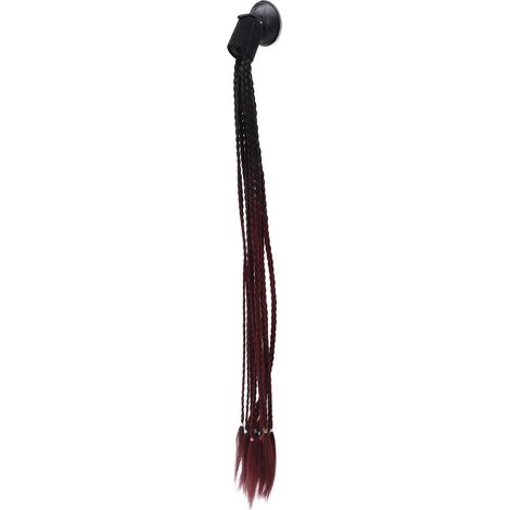 Casque moto élégant multicolore, compatible queue de cheval, nattes et dreadlocks, avec ventouse, noir bordeaux (1/5)