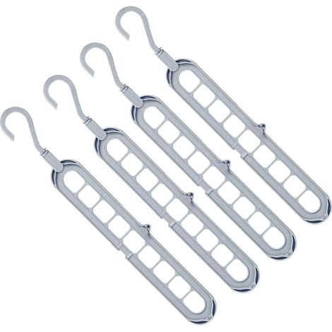 Magic Hanger Organizer 4 Pack Rotating Antidérapant Gain de place 9 trous Cintres robustes Cintres pour le séchage et le stockage-Fei Yu (1/5)
