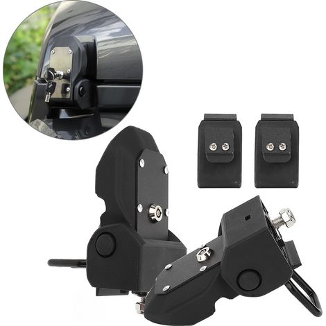 Loquets de capot avec goupilles et verrous à clé, compatibles avec Jeep Wrangler JL 2018+ (1/5)