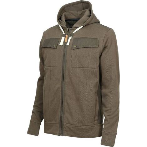 Gilet de Travail à Capuche Spitz - Taille S - Kaki - Résistant et Confortable - D-Work