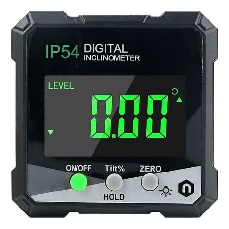Digital angle detector, protractor/angle gauge with LCD screen, inclinometer with magnet, digital angle measurement - INHHUB (1/4)