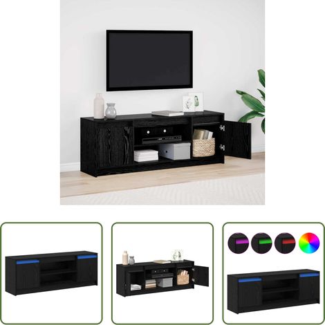 Wandmontierte TV Einheit - TV-Einheiten Schwarz 139,5 x 34 x 50 cm Holzwerkstoff (1/5)