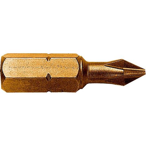 Embout de vissage série 1/4" 25 mm - Phillips PH3 - Titane - 51103TI - Leman