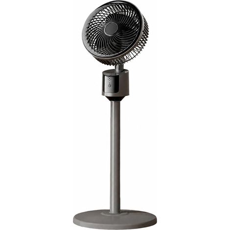Aquí está la traducción al francés: Ventilador de pedestal USB, 3 velocidades oscilantes, ultra silencioso  Rejilla metálica y base de ABS: ideal para el dormitorio, la oficina y para acampar. (1/5)