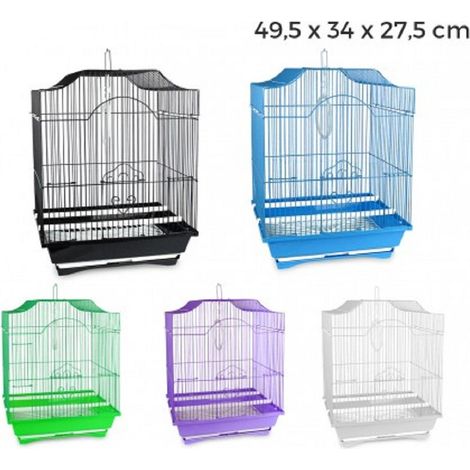 Cage à Oiseaux 49,5 X 34 X 27,5 Cm Petite Mangeoire Incluse (1/5)