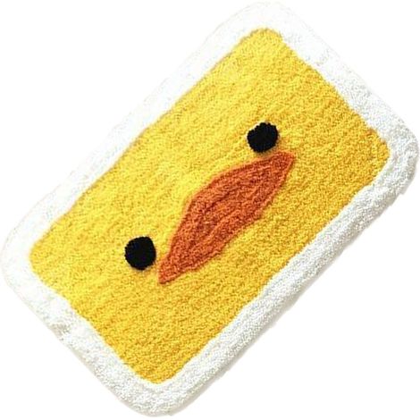 Tapis d'intérieur absorbant l'eau pour salle de bain et toilettes, joli motif canard jaune, 40 x 60 cm / 15,7 x 23,6 pouces (1/5)
