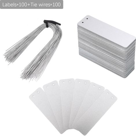 100 Stück Pflanzenetiketten aus Aluminium, doppelt gekerbte Drahtmarkierungen aus Metall, robuste Modelle für die Kennzeichnung von Gartenerde, Bäumen und Blumen im Freien. (1/5)