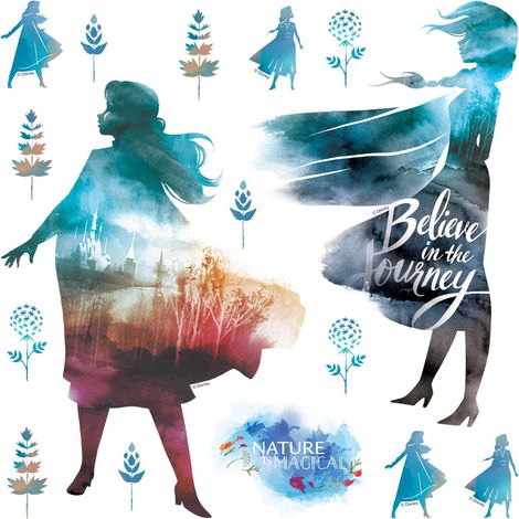 sticker mural La Reine des neiges bleu  - Disney