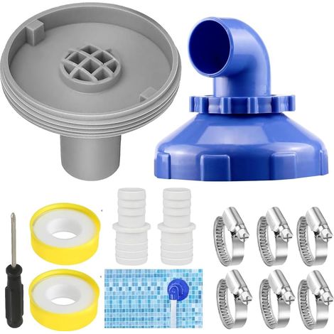 Buse de Remplissage de Piscine Rotative à 360°, Buse D'entrée de Piscine, Busede Sortie Réglable pour Piscine Raccord de Tuyau 32/38 mm, Accessoires (1/5)