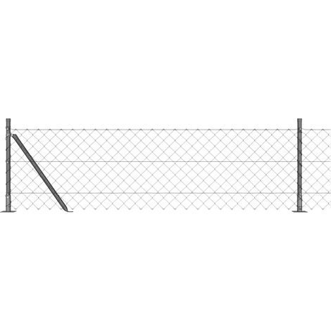 Maison Exclusive - Zaunpfosten Grau 10 x 0,6 m (60 x 60 mm Masche