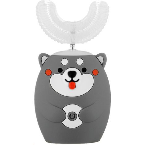 Brosses à dents électriques pour enfants de 2 à 6 ans, grises-AquaForge
