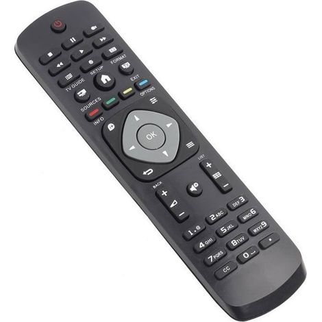 Télécommande universelle - Philips - Smart TV - Compatible LCD LED Plasma - Noir - Remplacement (1/4)