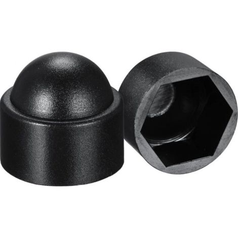50 pièces - Cache vis écrou de protection M12 clef de 19 mm - plastique NOIR (1/5)