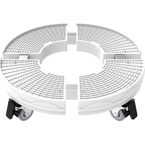 Support à plantes robuste sur roulettes, capacité de charge de 200 kg, support pour pots de fleurs ronds réglables de 30 à 50 cm pour l'intérieur et l'extérieur. (1/4)