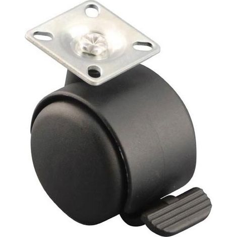 Roulette pivotante ø50 avec platine 38x38 - Blocage : Sans - GUY RAYMOND