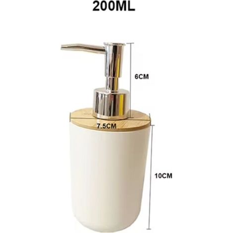 Liquid Soap Dispenser, Liquid Soap Holder, Capacity 200 ml, Unbreakable PET, White