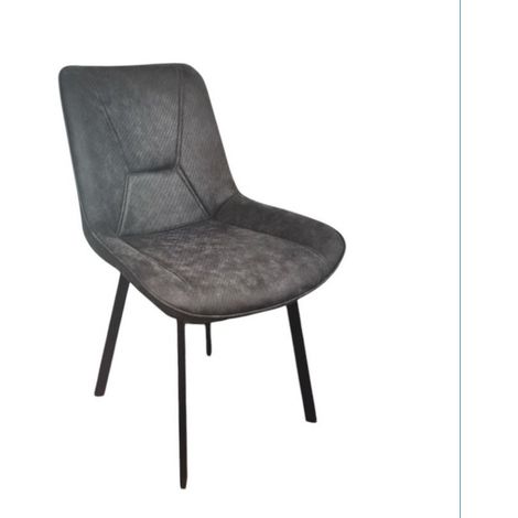 Chaise PU gris foncé Robin (1/4)