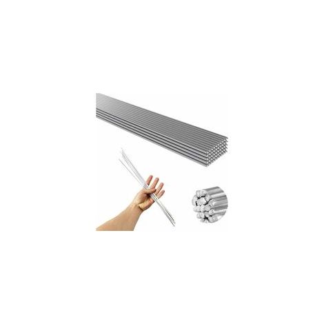 Baguette de Soudure, 50 pièces électrodes de soudage soudure en aluminium à basse température de 2,0 mm - Tiges de soudure faciles à fondre - Résistance à la corrosion (33 cm) (1/4)