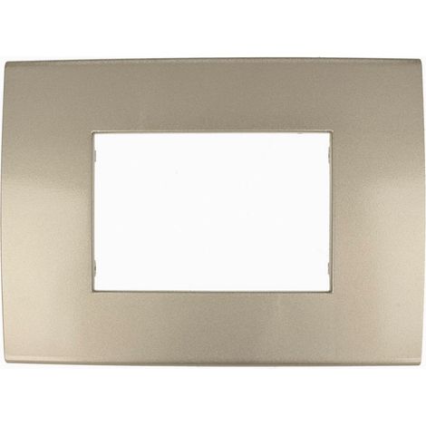 Placca bronzo 3 posti compatibile con Vimar Arkè