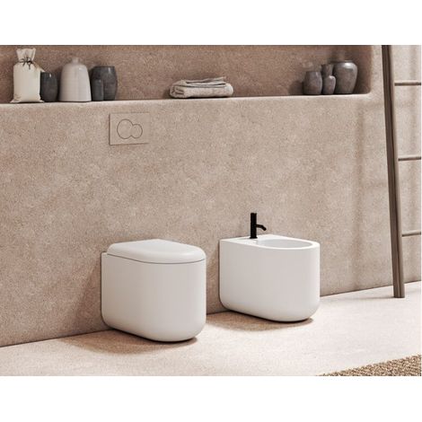 Sanitari Petra filomuro cm 53 vortice con sedile slim softclose