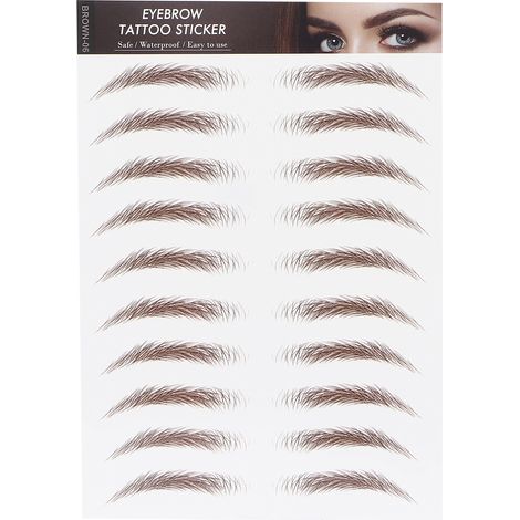Sourcils tatouage waterproof autocollant rehausseur de sourcils BROWN-06 pour femme, transfert longue tenue (1/5)