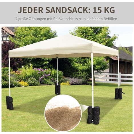 Pavillon Standfuß 4er-Set für Faltpavillon und Partyzelt, robust und schwarz, ideal für Festzeltstabilität