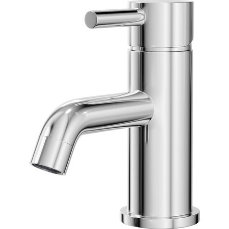 Colore Round Polished Chrome Mini Mono Basin Mixer Tap (1/5)