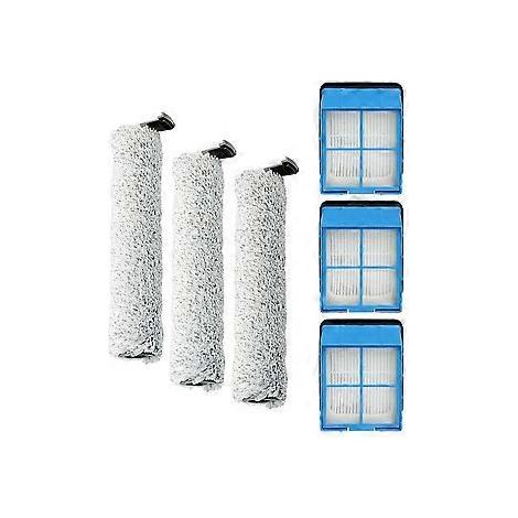 Bürstenwalzen und Filter als Ersatz für CrossWave OmniForce 3882 Staubsauger – 3 Bürstenwalzen und 3 Filter