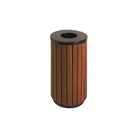 Colector de residuos para exteriores con aspecto de madera 