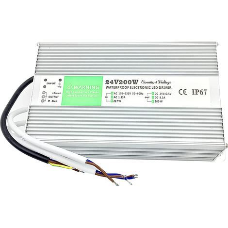 Alimentatore switching impermeabile IP67 24V 200W, trasformatore regolato con protezione da cortocircuito e sovracorrente, DC24V 200W AC-DC (1/5)