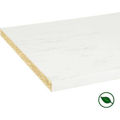 Bande de chant stratifié CPL marbre blanc 645 x 38 mm (1/4)