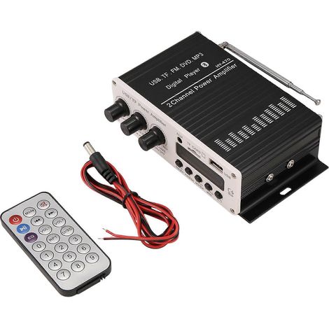 12V Bluetooth 5.0 Hi-Fi Digital-Audioverstärker, 20W x 2 mit Höhen- und Bassverstärkung für Heimkino, Clubs, Autos und Partys (1/5)