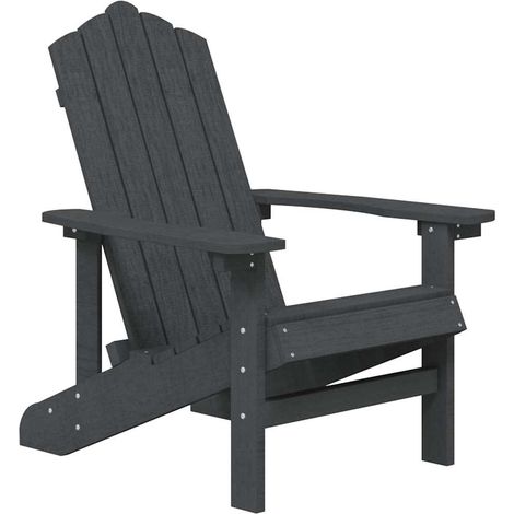 Maison Exclusive - Chaise Adirondack de jardin PEHD anthracite (1/5)