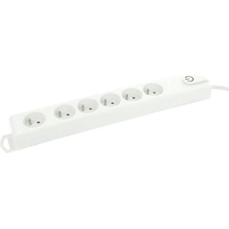 MULTIPRISE X6 BLANC +3M + INT AVEC INTERRUPTEUR PROFILE 433060230