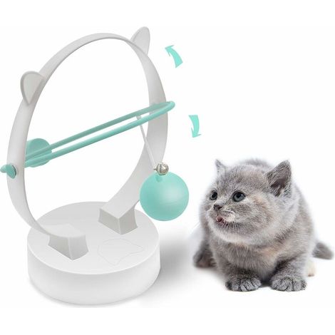 Interactive Indoor Cat Toys - Automatic Kinetic Swing - Electronic Toys - Feather Attachments - Cat Toy (Green) (1/5)