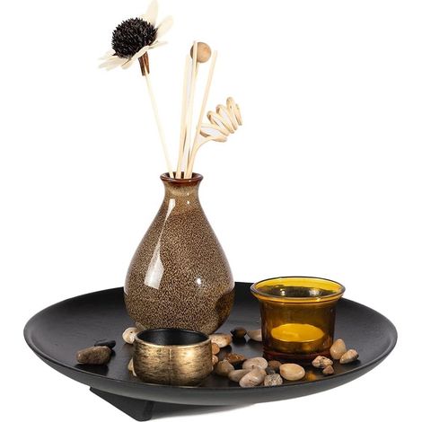 Plateau Bougie Déco Zen-Décoration d'Intérieur-Diam. 25cm (1/5)