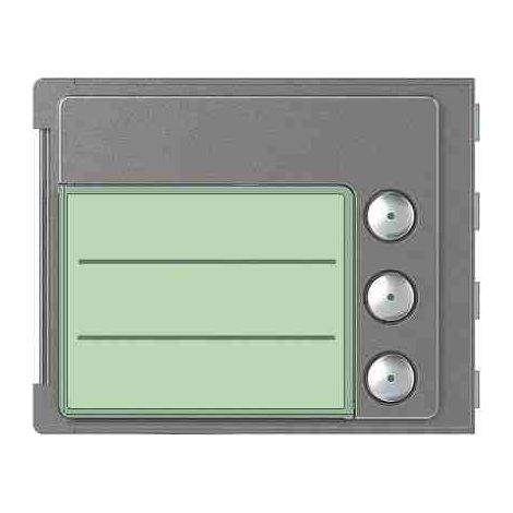 BTI352035 3-Tasten-Frontplatte in einspaltiger Bauweise, Robur-Finish