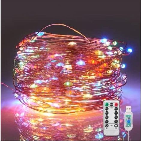 Guirlande Lumineuse à LED, 20m 200LEDs USB Guirlande LED Etanche,Imperméable IP65 Multicolore Exterieur Lumières Intérieures pour Mariage Champêtre, Noël,La Saint-Valentin, Anniversaire Soirée (1/5)