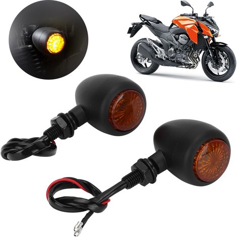 Paar Vintage-Motorradblinker, Lenkstockanzeiger, passend für Honda (1/5)